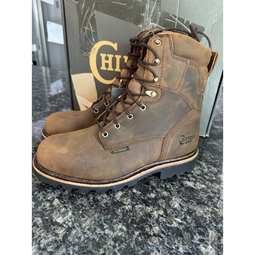 Chippewa Paladin 8 Inch Waterproof Steel Toe Logger Work Boot  Sz 9EEE. 59330‎